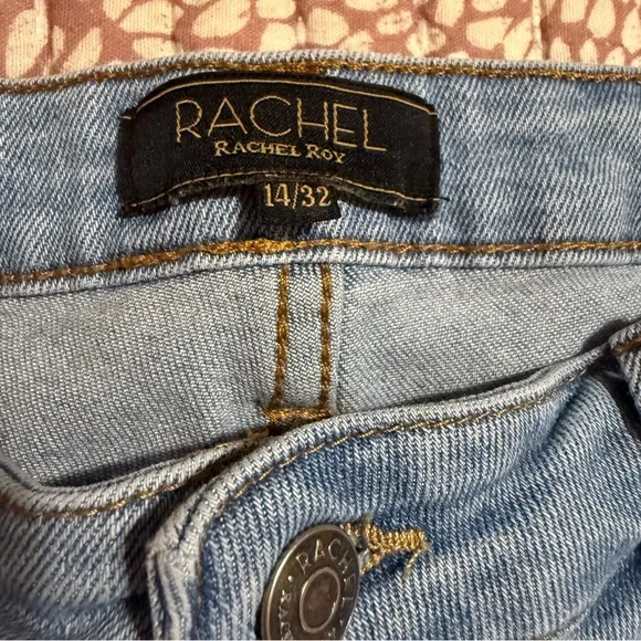 RACHEL Rachel Roy Light Blue Straight Leg Jeans 14/32 - Picture 4 of 9